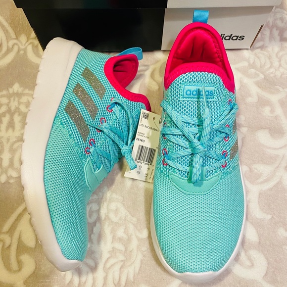 ADIDAS LITE RACER RBN BIG KIDS SHOES 💕💚 - Picture 2 of 13
